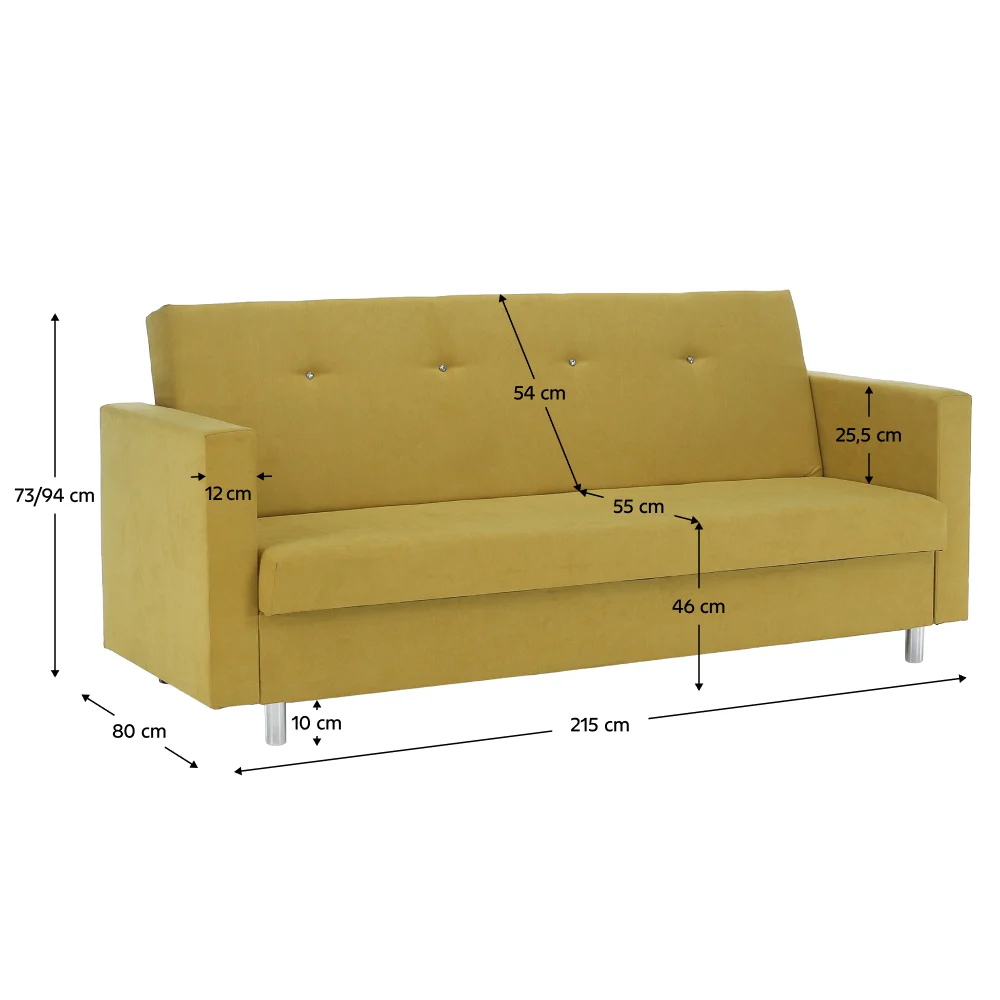 Canapea extensibila, galben, LILANA