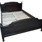 Pat lemn masiv, nuc, 180×200 cm