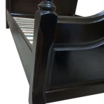 Pat lemn masiv, nuc, 180×200 cm