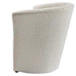 Fotoliu de club, material textil crem Coral, CUBA