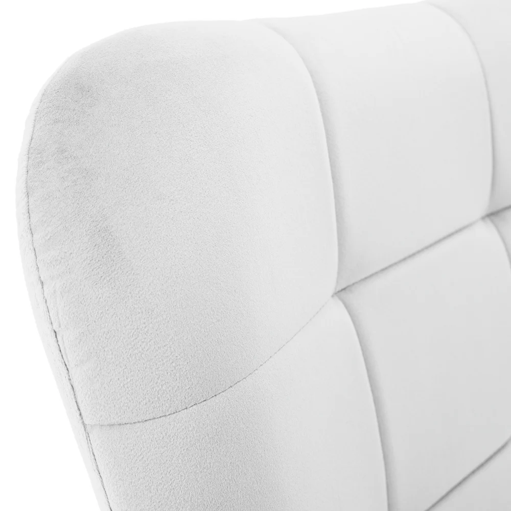 Fotoliu cu suport pentru picioare, gri deschis tesatura Velvet/negru, HABEN