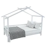 Pat Montessori cu pat suplimentar, alb, 90x200, KESIO