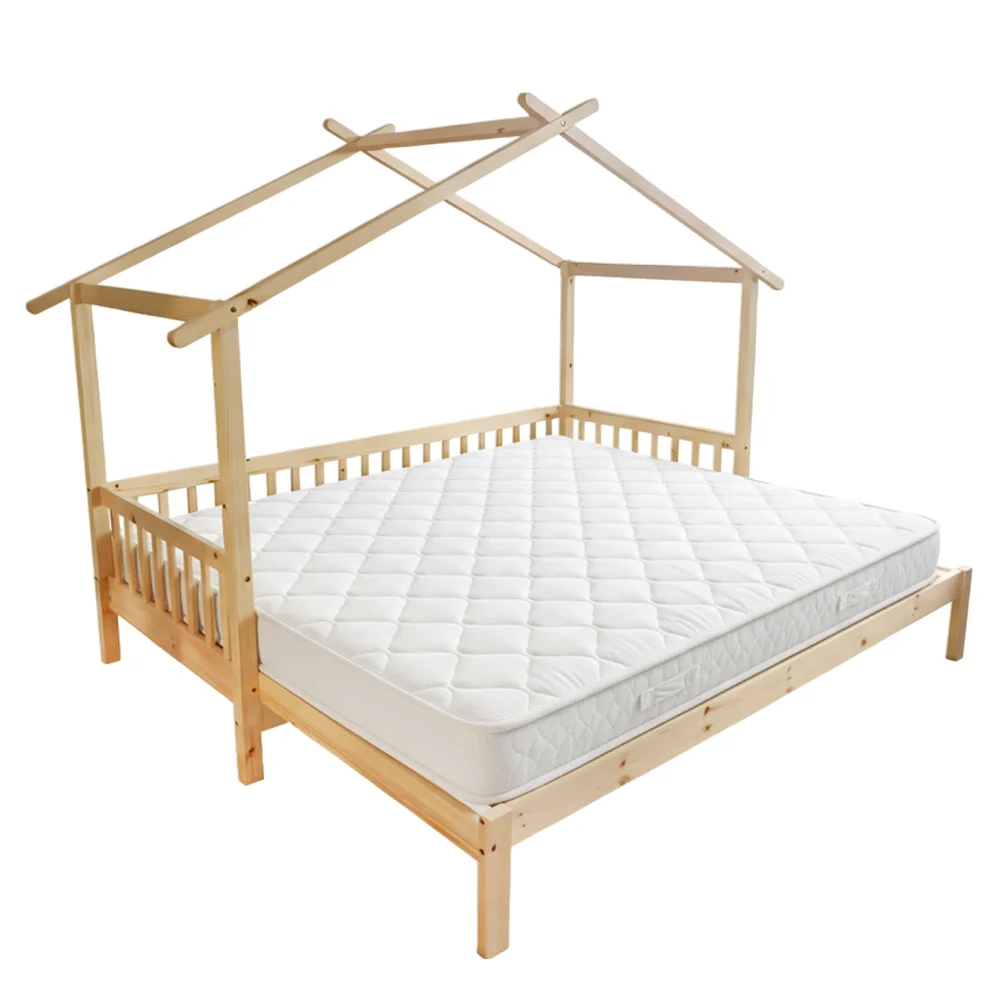 Pat Montessori cu pat suplimentar, natural, 90x200, KESIO