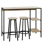 Set bar 1+2, stejar/negru, POHOS