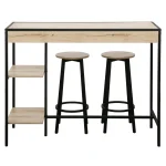 Set bar 1+2, stejar/negru, POHOS