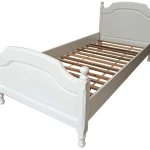 PRODUS RESIGILAT: PAT LEMN MASIV ALB 90×200 CM